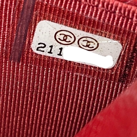 SOLD Authentic Chanel - Red Caviar with Silver Hardware Wallet on Chain - Picture 11 of 15